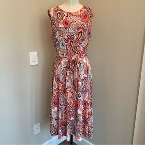 Charter Club Sleeveless Pink Paisley Dress